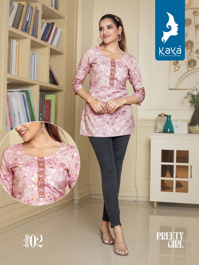 Preety Girl By Kaya Printed Short Top Catalog